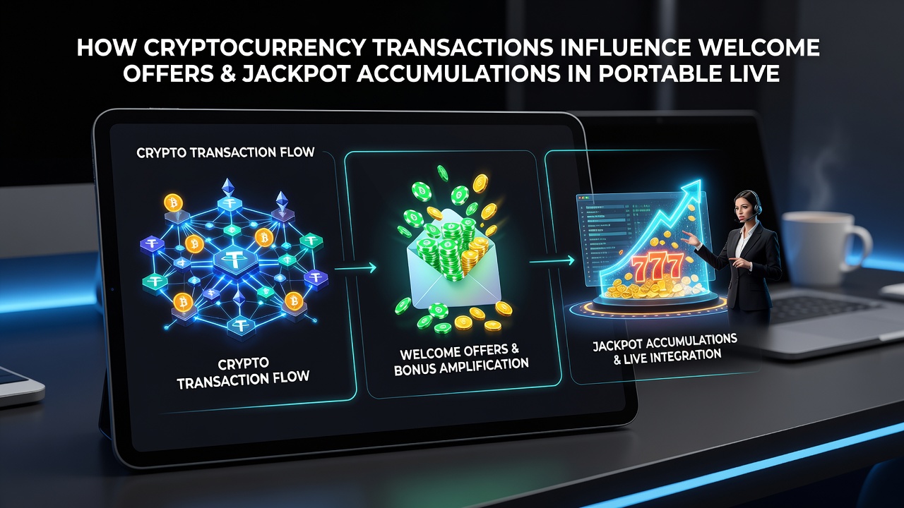 Live dealer mobile screen showing jackpot meter updated via cryptocurrency deposits